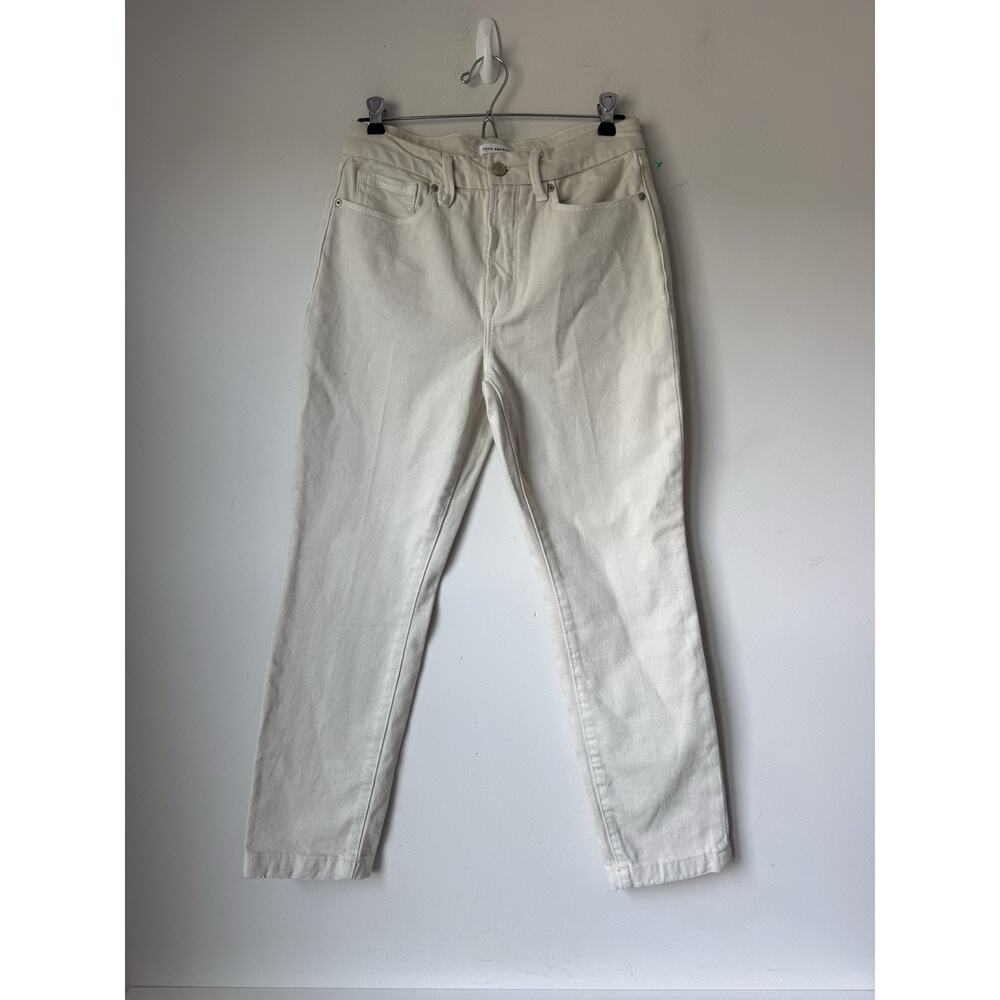 Good American 30x27 Jeans Sz 6/28 Classic High Rise Straight Leg Bone GCVF802PT